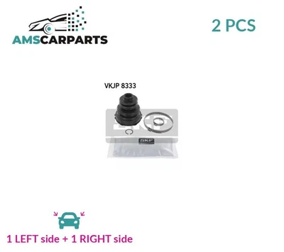CV JOINT BOOT KIT PAIR TRANSMISSION END FRONT VKJP 8333 SKF 2PCS NEW - Image 1 of 4
