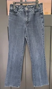 Nine West Womens Jeans Straight Leg Denim Stretch Dark Blue Size 14/31 - Picture 1 of 6