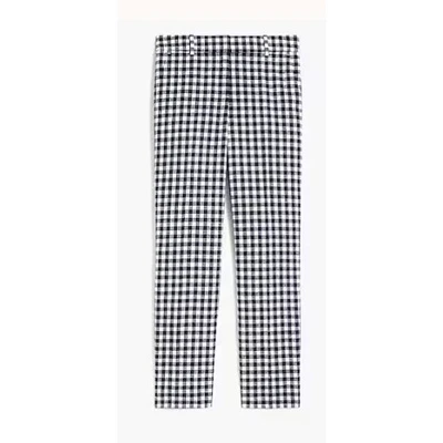 J.Crew Gingham Linen-Cotton Holland Pant Women's Size 10 — Black & White Check - Image 1 of 4