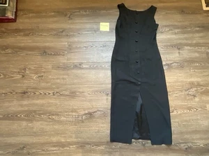 Maxi Vestido Ann Taylor Negro Talla 4 Taylored Look Minimalista Clásico - Imagen 1 de 6