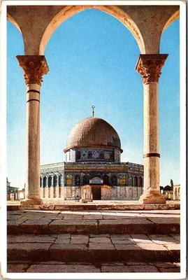 1933 Jerusalem Palestine Colored RPPC Postcard cover To thuringia Germany - Image 1 of 2