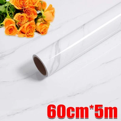 Marble Wallpaper Sticky Back Plastic Roll Self Adhesive Granite Paper 60cm×5m - image 1 of 4
