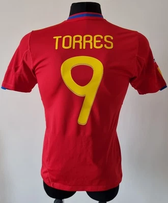 Spain 2009 - 2010 Home football Adidas shirt #9 TORRES size Small - Image 1 of 4