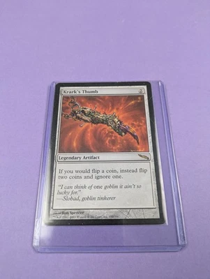 MTG Magic the Gathering: Mirrodin: Krark's Thumb #190/306 Rare - LP - Image 1 of 2