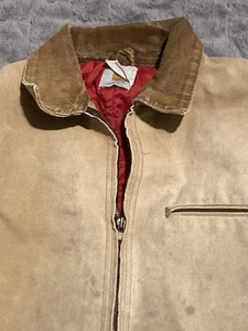 Vintage Carhartt Detroit Jacket Mens L Brown Faded Distress 80S Lined Coat USA - Picture 1 of 16
