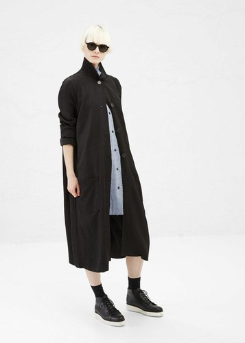 Acne Studios Cappotto spolverino nero Joyce Li Mix Taglia 34