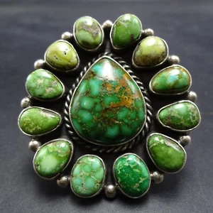 ANILLO RACIMO TURQUESA ORO SONORAÑO NAVAJO RANDALL ENDITO talla 7,5 - Imagen 1 de 13