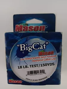 Mason Big Cat Braided Nylon Catfish Line 18 Lb Test 150 yds - Picture 1 of 3