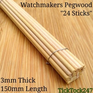 PAQUETE DE MADERA DE ALBÓN X 24 PALOS, 2 MM DE GROSOR, 150 MM DE LONGITUD, REPARACIÓN DE RELOJES, SERVICIO, LIMPIO - Imagen 1 de 2