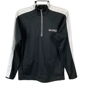MARS DRINKS LS 1/4 Zip Jacket Mens S/M North End Black White Stitched Polyester - Picture 1 of 18