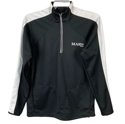 MARS DRINKS LS 1/4 Zip Jacket Mens S/M North End Black White Stitched Polyester - Image 1 of 4