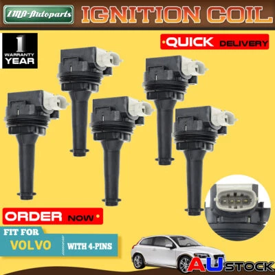 5Pcs Ignition Coils for Volvo C30 C70 S40 S60 S80 V50 V70 Ford Focus 2.5L Turbo - image 1 of 4