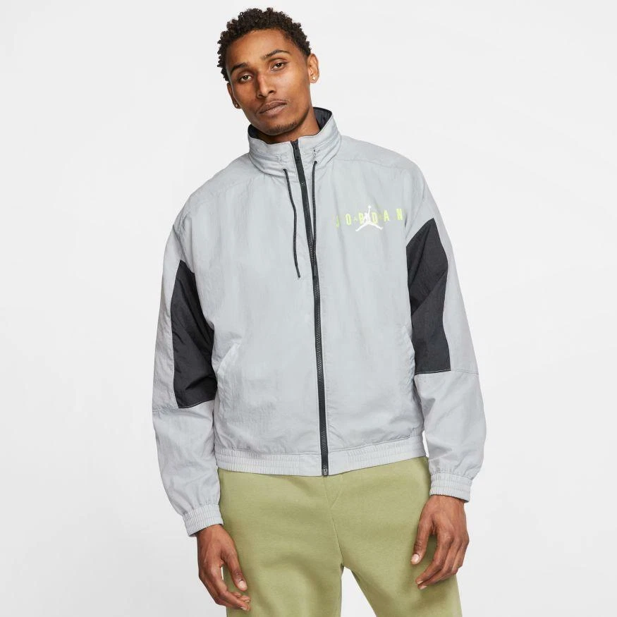 Air Jordan Sport DNA Jacket Cd5747 012 Grey/black-yellow Men's Size L