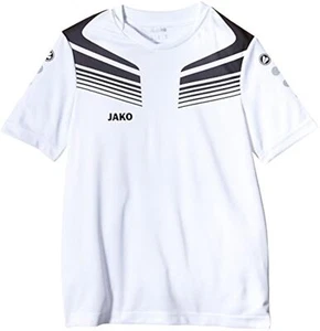 JAKO Mens T-Shirt Pro V-neck ribbed collar, white / black, S, 55515 - Picture 1 of 1