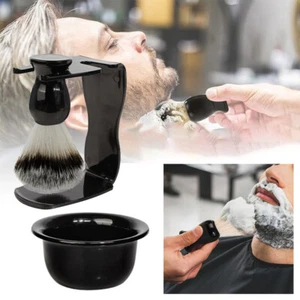 Juego de brochas de afeitar 3 en 1 con soporte de bandeja de afeitar para hombre para el día del padre - Imagen 1 de 11