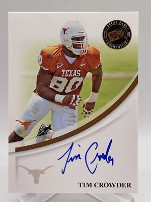 Tim Crowder 2007 Press Pass Authentics Autograph Auto G3 - Image 1 of 4