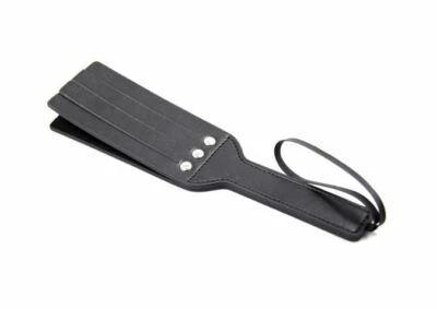 Paleta de nalgadas BDSM de cuero sintético - Juguete de bondage para parejas adultas, doble cara Foto 1 de 4