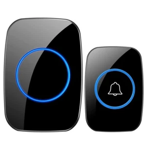 Wireless Doorbell Chime Waterproof Plugin Receiver Adjustable Volume 1000FT Kit - Picture 1 of 9