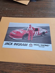 Vintage 1990 Jack Ingram Driver Card Skoal Racing Chevy Lumina NASCAR 6x9 - Picture 1 of 4