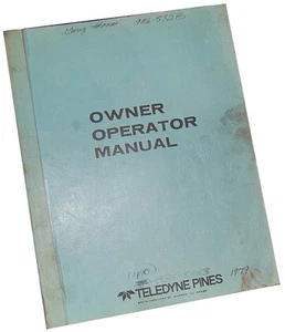 Teledyne Pines A1400, dobladora de tubos rotativos, manual del propietario - Imagen 1 de 1