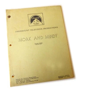 Mork & Mindy Original TV Episode Script Robin Williams "Midas Mork" 1982 Comedy - Picture 1 of 5