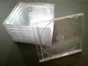 Maxtek 10.4 mm Standard Single Clear CD Jewel Case Assembled Clear Tray 10 Pack! - Afbeelding 1 van 4