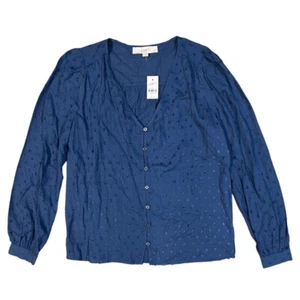 Blusa LOFT Azul Cuello en V - Talla XS (NUEVA CON ETIQUETAS) - Imagen 1 de 3