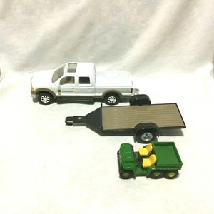 JOHN DEERE TRUCK WITH TRAILER HAULING GATOR - COLLECTIBLE - Picture 1 of 12