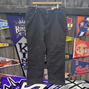 Size 18 - Vtg Women’s Carhartt B01 BLK Double Knee Distressed USA Made - Picture 1 of 9