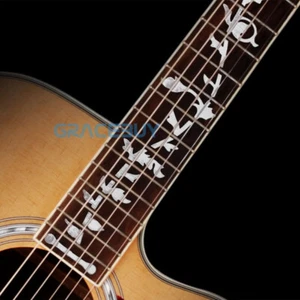 Tree Of Life Guitar Bass Inlay Sticker Fretboard DIY Decoration Markers Silver - Picture 1 of 6
