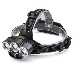 TORCIA 12000 LUMEN FRONTALE 5 LED 2 BATTERIE RICARICABILE LAMPADA TOP CREE - Foto 1 di 8