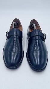 Samuel Windsor Mens Monk Strap/Buckle Shoes UK Size 11 Black Leather Formal Shoe
