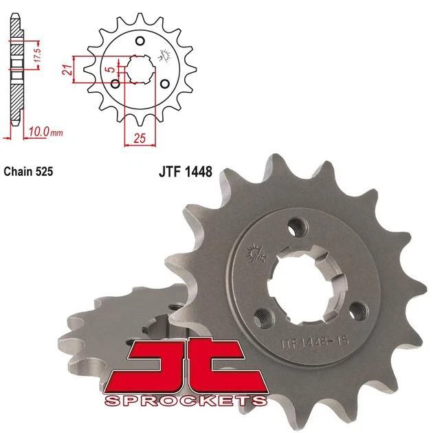 JT Front Sprocket 525 14T for Suzuki DR650/DR650S 1996-2026 - Image 1 of 1