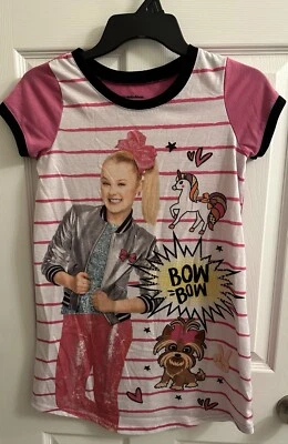Camisón JoJo Siwa Nickelodeon Rosa Niñas L Grande Pijama Verano Manga Corta Foto 1 de 4