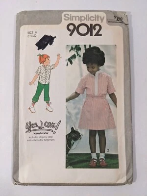 Simplicity Pattern 9012 Child's Shirt And Skirt Size 6 - Image 1 of 4