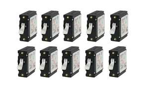BLUE SEA A-SERIES WHITE TOGGLE CIRCUIT BREAKER SINGLE POLE 5A-50A 10 Pack - Picture 1 of 8