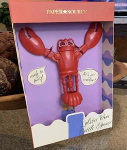 Lobster Wine Bottle Opener Corkscrew Nautical Sea Beach Party Paper Source New - Picture 1 of 9