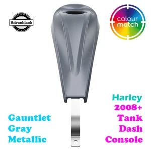 Gauntlet Gray Metallic Tank Dash Console for Harley 2008+ Electra Road Ultra - Picture 1 of 11