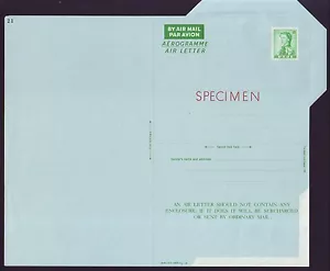FIJI 1957 3d AIRLETTER SHEET OVERPRINTED 'SPECIMEN' - Picture 1 of 1