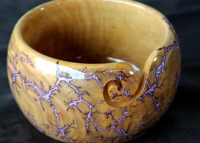 Деревянная пряжа чаша ручной работы для вязания крючком игла нескользящий держатель мотки подарок - Изображение 1 из 4