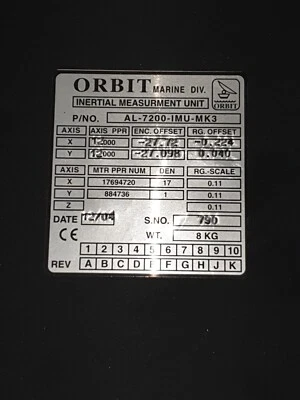 Orbit Marine 3 Размерный, Инерционный Измерительный Блок AL-7200-IMU-MK3 В СБОРЕ - Изображение 1 из 4