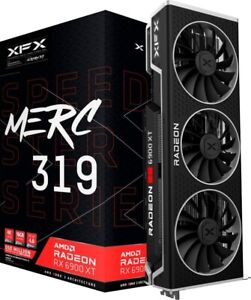Black XFX Speedster MERC319 AMD Radeon RX 6900 XT Graphics Card