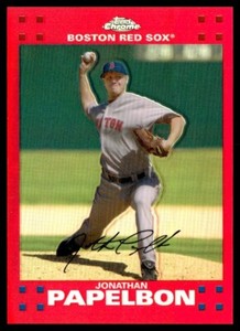 2007 Topps Chrome Red Refractors Jonathan Papelbon 26/99 Boston Red Sox #117