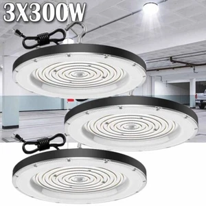 3 Pack 300W UFO Led High Bay Light Commercial Industrial Warehouse Shop Lights - Picture 1 of 7