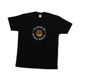 Supreme “Life Sucks Die” Tee Black Size Medium FW18 Vintage STILL IN BAG - New - Picture 1 of 5
