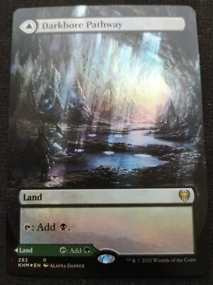 Darkbore Pathway / Slitherbore Pathway - Borderless - Foil - Kaldheim - NM - 292 - Image 1 of 2
