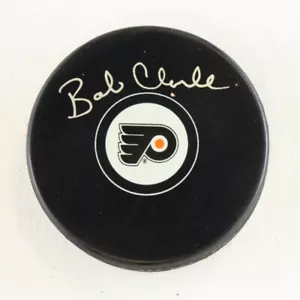 Bobby Clarke Signed Philadelphia Flyer Logo Puck (Schwartz) 2xStanley Cup Champ - Picture 1 of 5