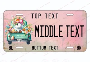 Customized Easter Bunny Flower Truck LICENSE PLATE for Auto ATV bike car gift - Imagen 1 de 27