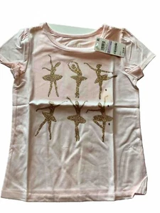 Epic Threads Short Sleeve Shirt Pink Gold Ballerina Youth Girl Size 6 Small NWT - Picture 1 of 6