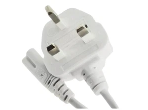 2M, 3M, 5M Figure 8 Power Cord IEC C7 Mains Power Lead Straight Cable White - Picture 1 of 4